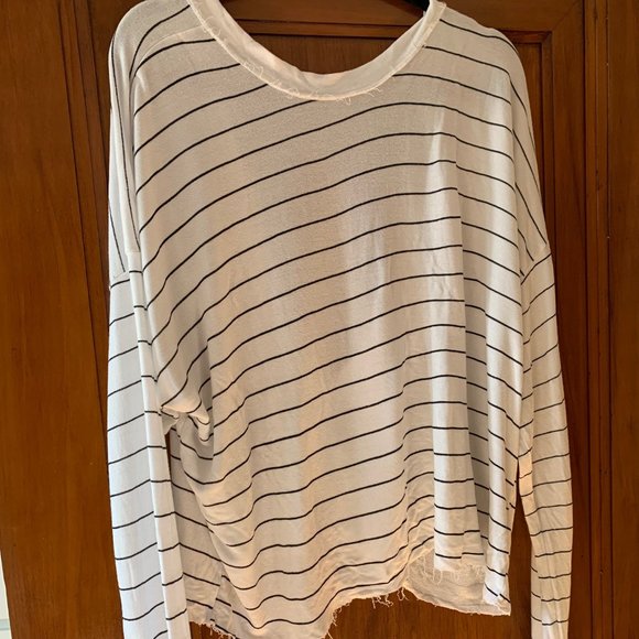 Wildfox Simple Stripe Long Sleeve Palmetto Tee - Picture 2 of 2